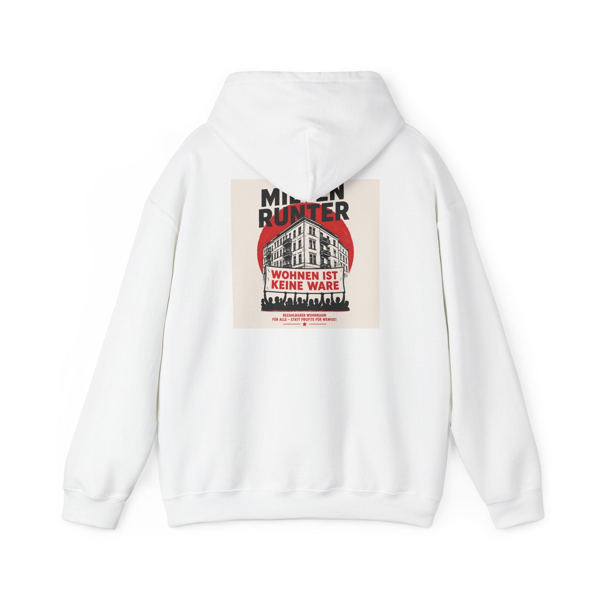 Hoodie – Mietdeckel Sofort! / Wohnen ist keine Ware Berlin Protest Graphic Hoodie